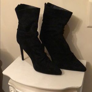 Suede stiletto boots